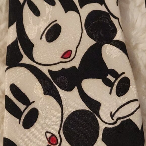 Disney Mickey Mouse Multi-Face Ties (Set of 2) – Burgundy & Black/White Novelty - Picture 11 of 12